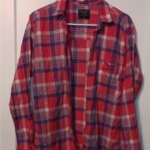 Abercrombie & Fitch Red Casual Button Down Shirt